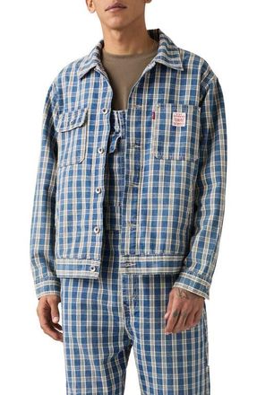 Levi's Sunrise Trucker Jacket in Summer Check Trucker at Nordstrom, Size Xx-Large