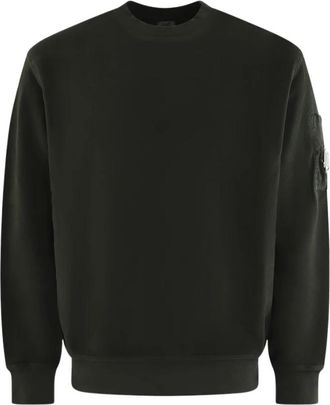 C.P. Company Sweatshirt met zakdetail en ronde hals - Heren - Sweatshirts - Groen - S - Katoen - Hoodies & sweatvesten
