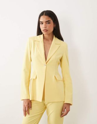 Asos Blazer sartoriale giallo limone in coordinato