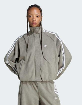 adidas Originals giacca sportiva in camoscio sintetico verde