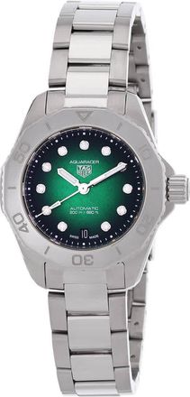 Tag Heuer Aquaracer Automatic Diamond Green Dial Ladies Watch WBP2415.BA0622
