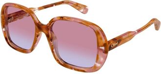 Chlo&eacute; Ch 0222S 006 Zonnebrillen - Dames - Zonnebrillen - Bruin - 55 MM - Accessoires
