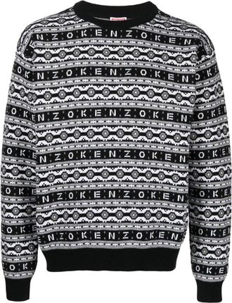 Kenzo Gestreept wollen trui - Heren - Ronde hals truien - Veelkleurig - M - Wol - Truien & Vesten