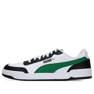 Puma Caracal Wear-resistant Lightweight Low Tops Casual Skateboarding Shoes Unisex White Green 369863-30