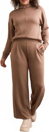 Tribal Front Pockets Pull On Pants In Fossil