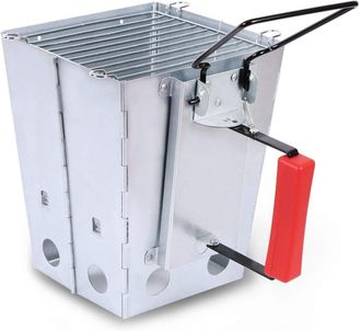 OEM Chimenea De Carb&oacute;n Plegable Grande Para Weber, Encendedor De Carb&oacute;n Con Asa, Juego De Parrillas Para Acampar, Parrilla De Pie Para Acampar Bbq Grillou