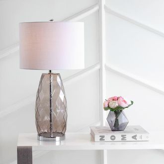 Jonathan Y Designs Juliette 26.5 Glass/Metal LED Table Lamp