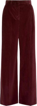 Max Mara Dames, Broeken, Rood, Maat: S Katoen