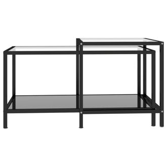 Berkfield Home Tea Tables 2 pcs Tempered Glass Black