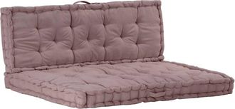 vidaXL Sof&aacute; de paletas 2pcs algod&oacute;n -castasta sof&aacute; de paletas - 220159