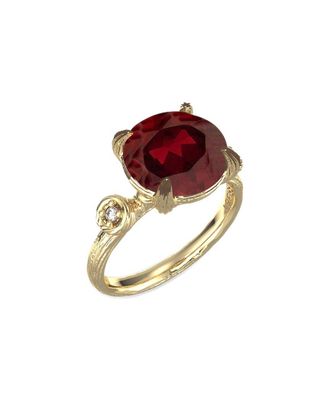 I.Reiss Company 14K 4.95 Ct. Tw. Diamond & Garnet Cocktail Ring