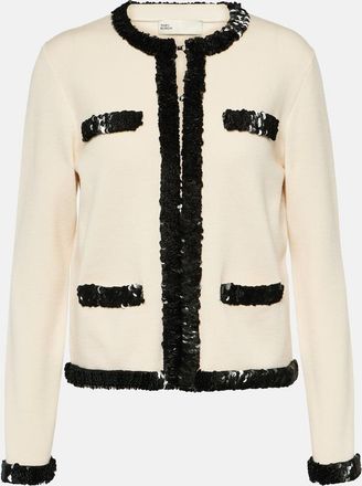 Tory Burch Kendra sequined wool-blend jacket