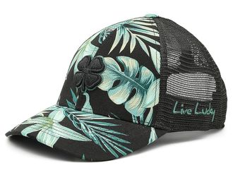 Black Clover Island Luck 15 Adjustable Hat Baseball Caps Black Green Tropical Hat/Black Mesh/Black Clover, Mesh/Polyester