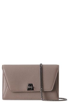Akris Anouk Leather Wallet on a Chain in Taupe at Nordstrom