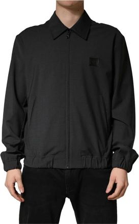 Dolce & Gabbana Full Zip Jacket - Heren - Zomerjassen - Zwart - M - Wol - Jassen