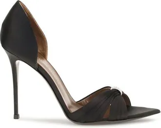Giuseppe Zanotti Black Satin Stiletto Heel Womens Sandals