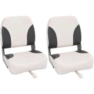 vidaXL Sedili per Barca Pieghevoli 2pz con Schienale Alto 41x36x48 cm - Vidaxl