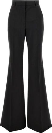 Sportmax Hangar Broeken - Dames - Wijde Broeken - Bruin - L - Wol - Broeken