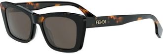Fendi Zonnebrillen - Dames - Zonnebrillen - Zwart - 53 MM - Accessoires