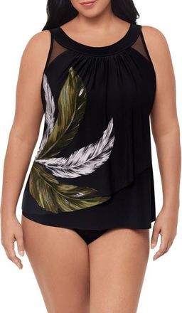 Miraclesuit Boca Grande Ursula Underwire Swim Top in Black/Multi at Nordstrom, Size 18W