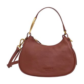 Twinset Tassen, Dames, Rood, ONE Size, Leer, Hobo Bag