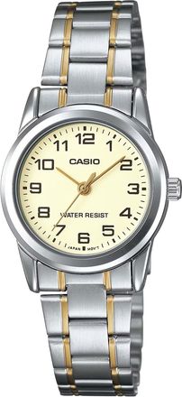 Casio Womens Two-Tone Stainless Steel Watch with Champagne Dial - LTP-V001SG-9B