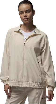 Nike Jordan Sportieve Geweven Jas - Dames - Fitness - Beige - M - Fitness