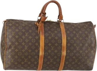 Louis Vuitton Pre-owned Weekend Bags, female, Brown, Size: ONE SIZE Pre-owned Canvas Weekend Bag