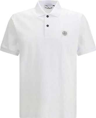 Stone Island Witte Katoenen Poloshirt