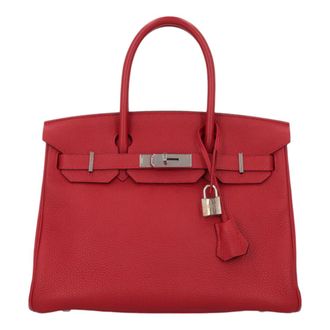 Herm&egrave;s Herm&egrave;s Birkin 30 cm Togo Rouge Vif Palladium Hardware