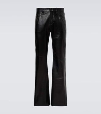 Acne Studios Leather flared pants