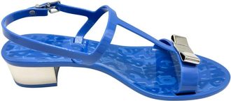 Ferragamo Womens Favilia Jelly Sandal In Bleu Indien