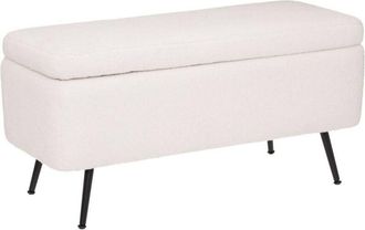 Atmosphera Atmosphera - Banco Aurora - madera y metal - blanco - 100x40 cm créateur dintérieur