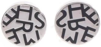 Herm&egrave;s Orecchini con logo anni 2010 - Argento