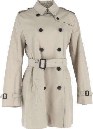 Burberry Pre-owned Womens Kensington Trench Coat in Beige - Size X-Large