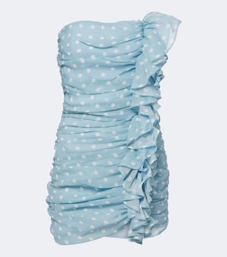 Nina Ricci Abito bustier in seta a pois