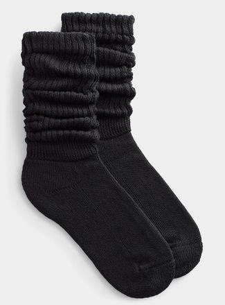 Simons Womens Ribbed slouchy socks Made in Portugal