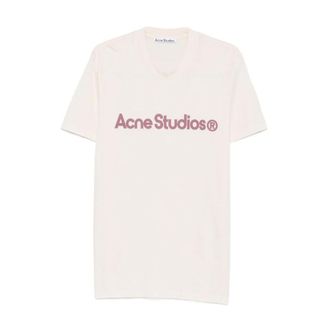 Acne Studios Graphic T-Shirt - Heren - Tops - Roze - Maat: L Katoen
