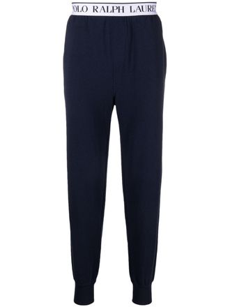 Polo Ralph Lauren logo-waistband jogger sleep trousers - Blue