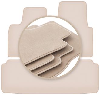 OEM Alfombrillas Premium Beige Para: Tesla Si Sed&aacute;n 2012-2016