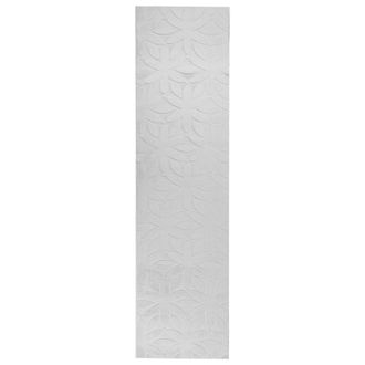 Beliani Alfombra Rectangular Decorativa De Jacquard 80 X 300 Cm Gris Claro Hood