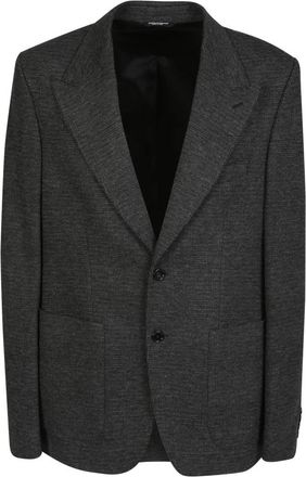 Dolce & Gabbana Geruite Gebreide Zwarte Blazer - Heren - Blazers - Zwart - S - Nylon - Jassen