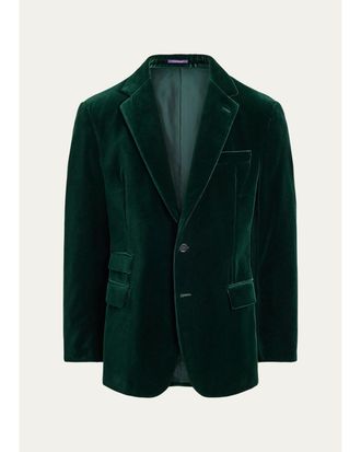 Ralph Lauren Purple Label Mens Kent Hand-Tailored Velvet Jacket
