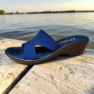 Onex Womens Gilda Slide Sandal In Navy