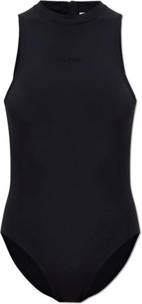 VETEMENTS Bodysuit Met Geborduurd Logo - Dames - Bodies - Zwart - M - Katoen - Tops