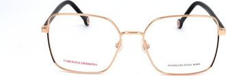 Carolina Herrera Ladies Gold Tone Square Eyeglass Frames HER 0248