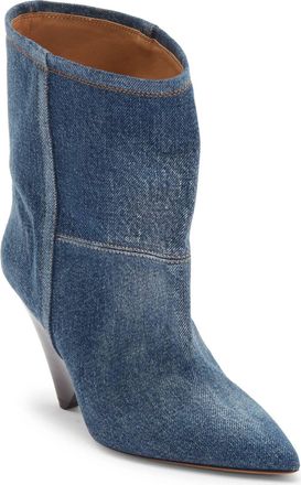 Isabel Marant Pre-Loved Womens Miyako Denim Bootie In Washed Blue