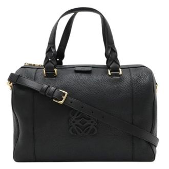 Loewe Pre-owned Leren Fusta 31 Handtas 2Way Zwart - Dames - Pre-owned - Zwart - Maat: ONE Size Leer