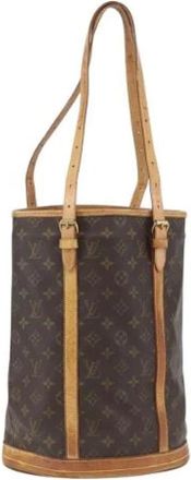 Louis Vuitton Pre-owned Bucket Bags, female, Brown, Size: ONE SIZE Pre-owned Canvas Bucket Bag