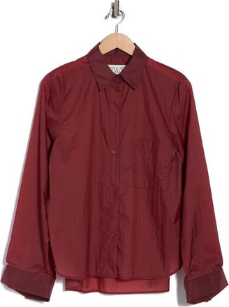 TWP Next Morning Button-Up Shirt in Burgundy at Nordstrom Rack, Size X-Small/small